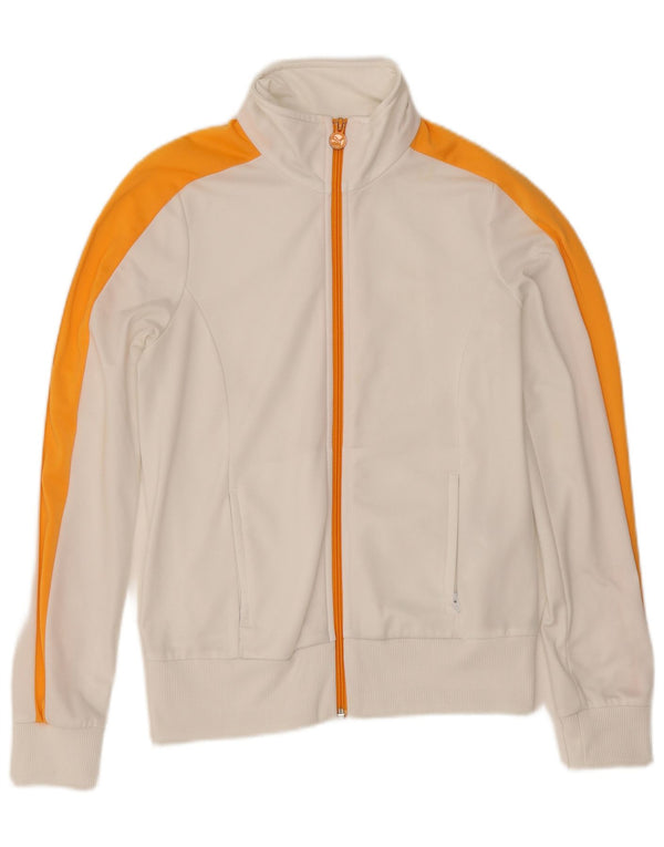 Puma Womens Tracksuit Top Jacket UK 12 Medium White Colourblock Polyester