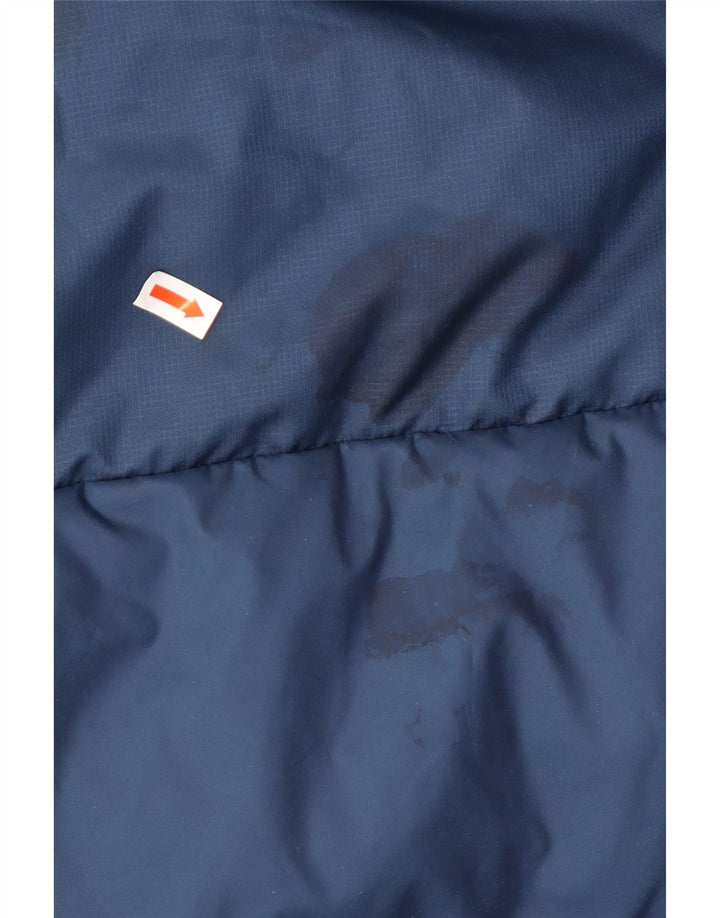 Giacca imbottita con cappuccio da uomo ADIDAS UK 42 XL blu navy in poliammide invernale