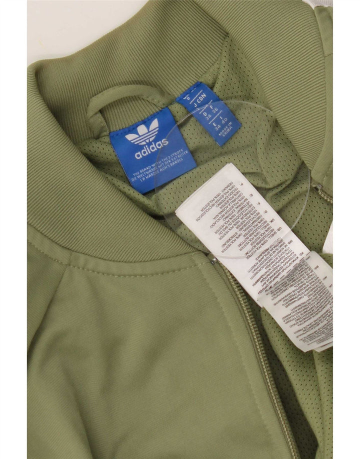 Giacca da ginnastica grafica da donna Adidas UK 8 Small Verde poliestere