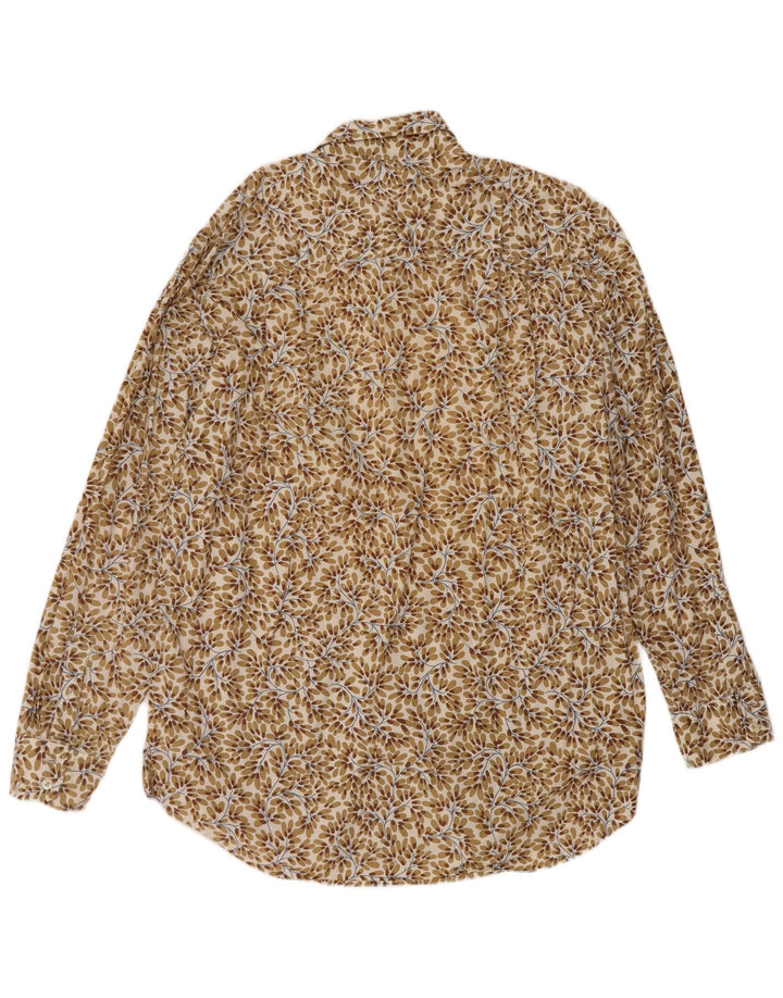 Camicia da uomo Boden XL in cotone floreale marrone
