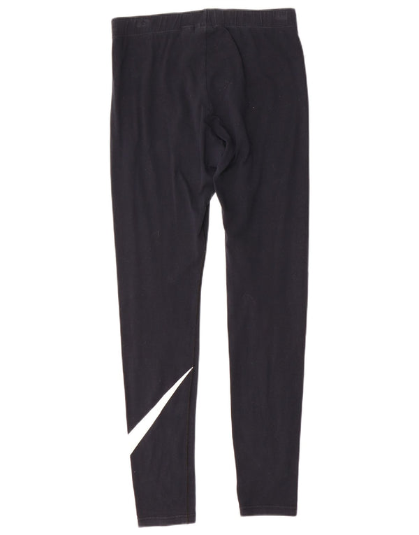 Leggings grafici da donna Nike UK 14 cotone nero medio