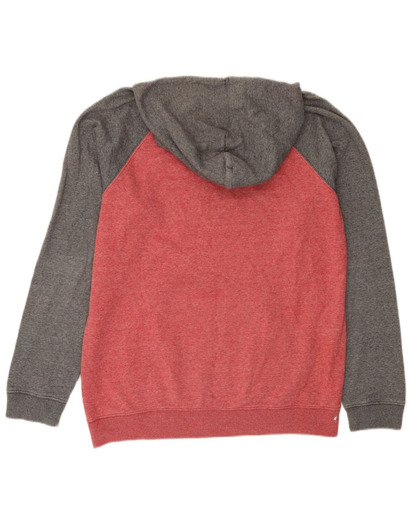 Felpa con cappuccio da uomo Quiksilver Large in cotone color block grigio