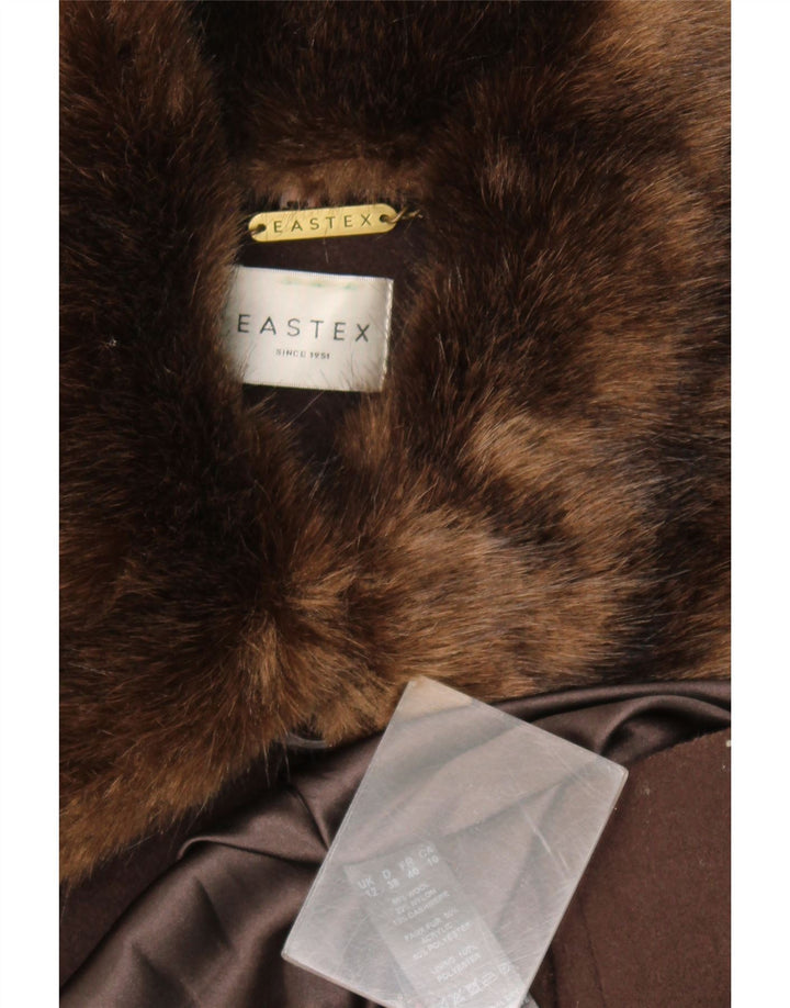 Cappotto da donna Eastex UK 12 in lana marrone medio