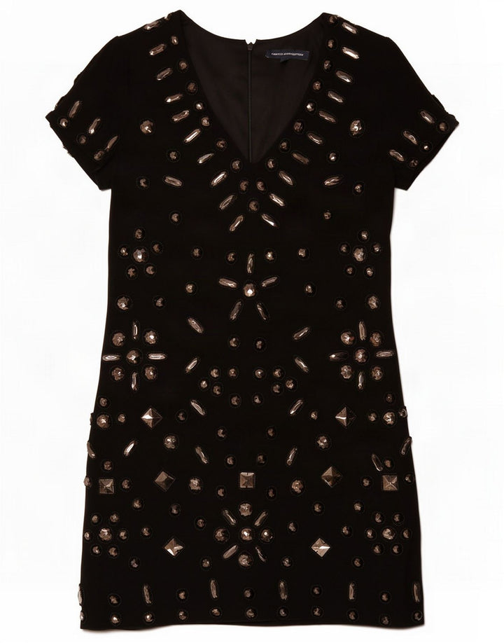 Abito a trapezio da donna French Connection UK 10 piccolo in viscosa nera