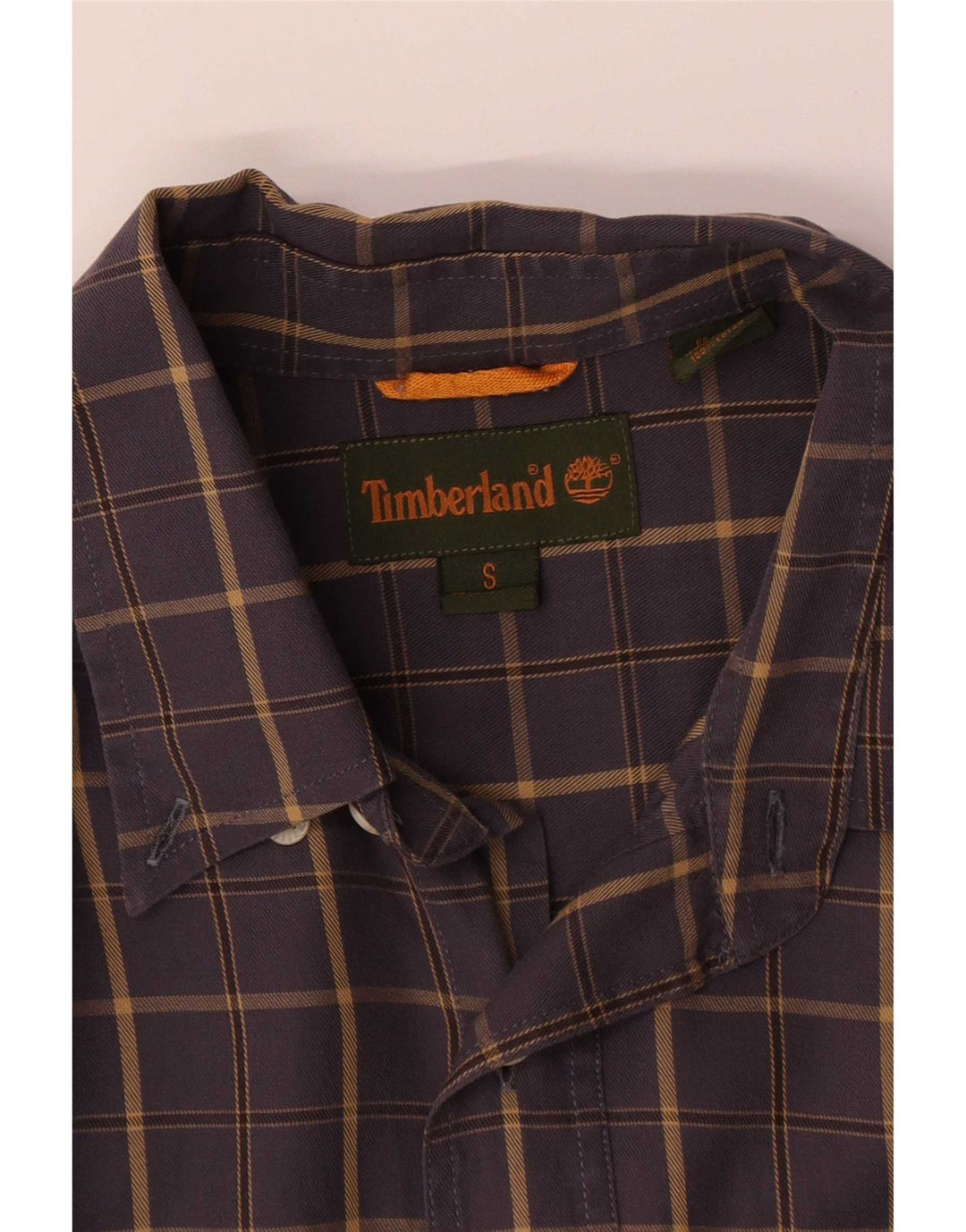 Camicia Timberland da uomo ampia vestibilità piccola in cotone a quadri blu
