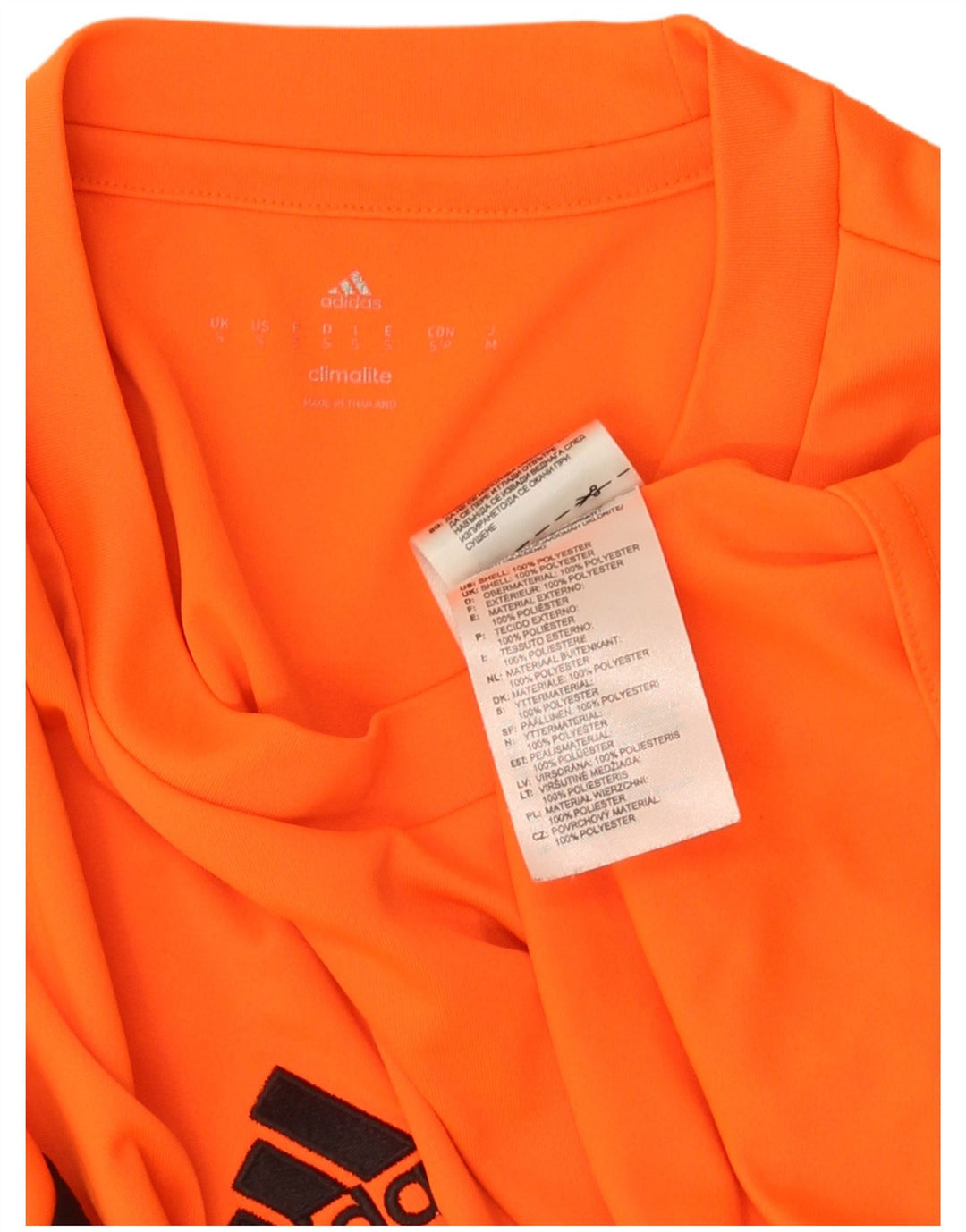 T-shirt ADIDAS Climalite da uomo piccola in poliestere arancione