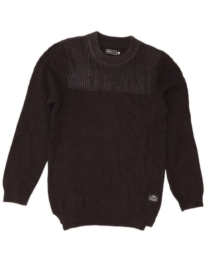 Maglione maglione girocollo da uomo Jack & Jones piccolo acrilico nero