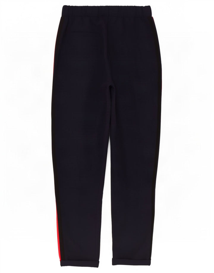 Pantaloni casual dritti da donna Zara piccoli W26 L25 poliestere blu navy