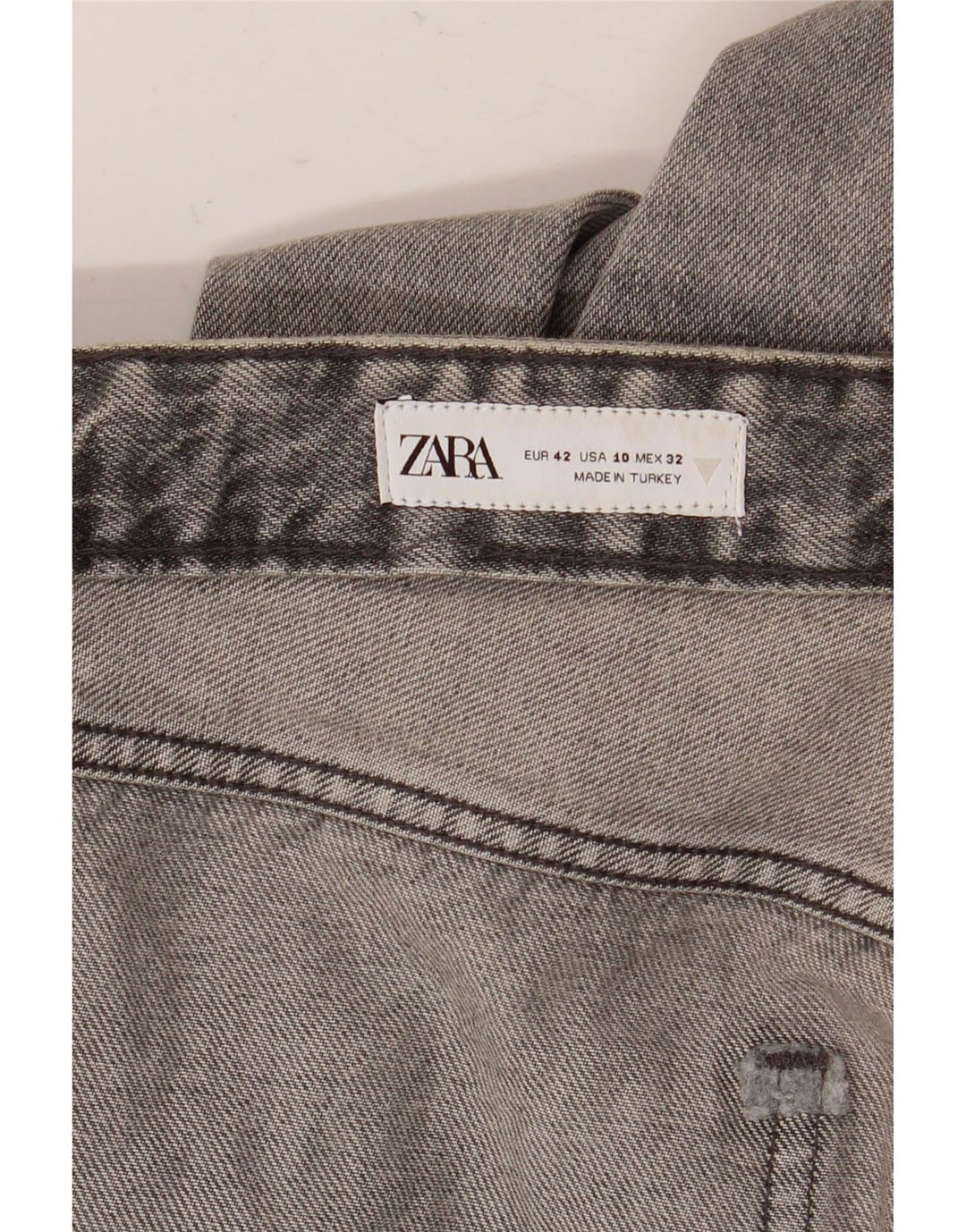 Jeans Zara da donna a gamba larga EU 42 Large W32 L36 Grigio