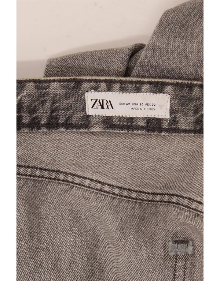 Jeans Zara da donna a gamba larga EU 42 Large W32 L36 Grigio