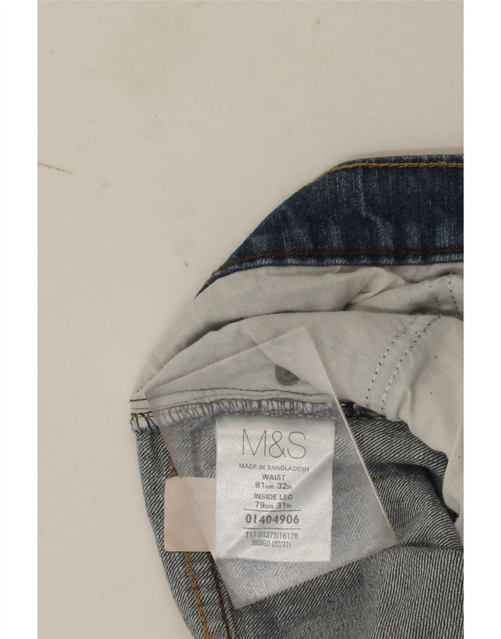 Jeans dritti da uomo Marks & Spencer W32 L31 cotone blu