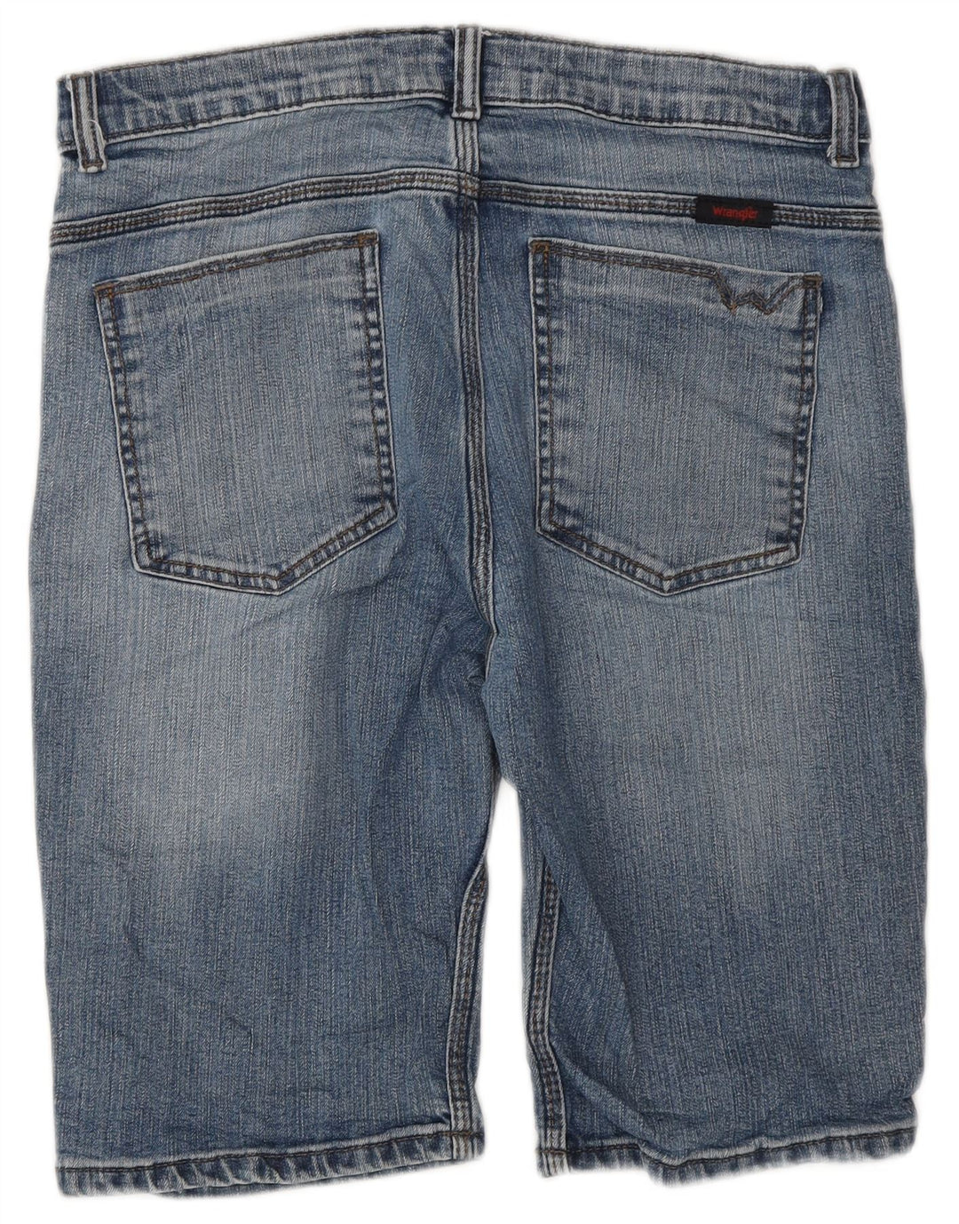 Pantaloncini di jeans da donna Wrangler W30 blu medio