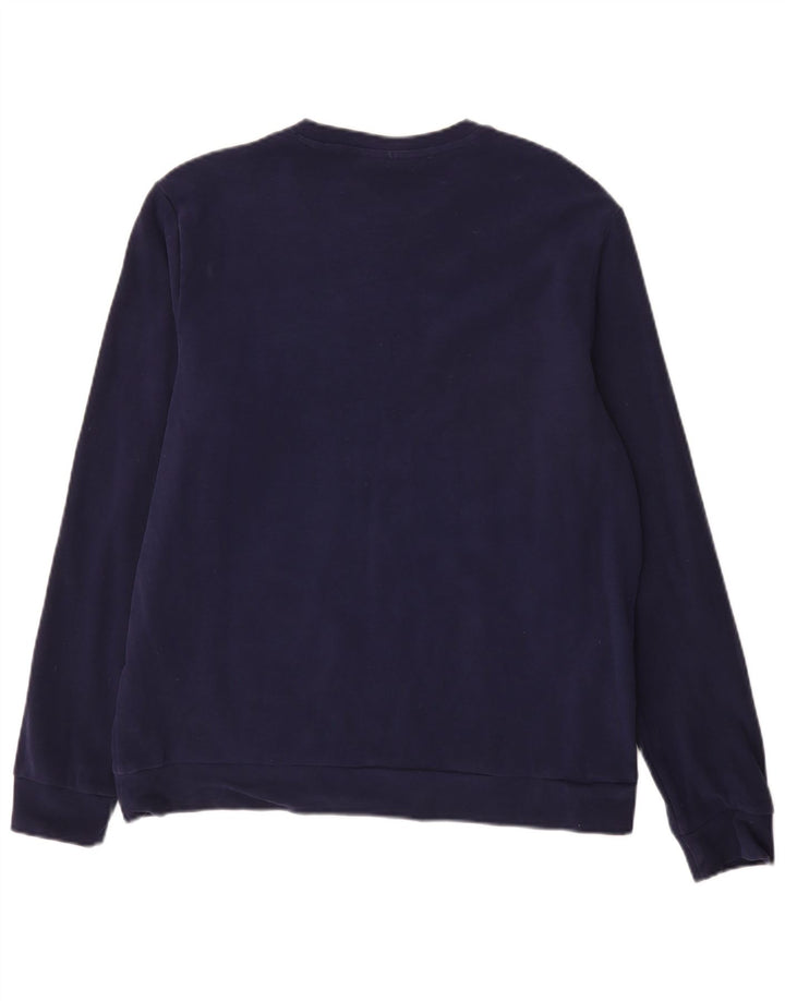 Felpa da uomo Fila Maglione grande in cotone blu navy