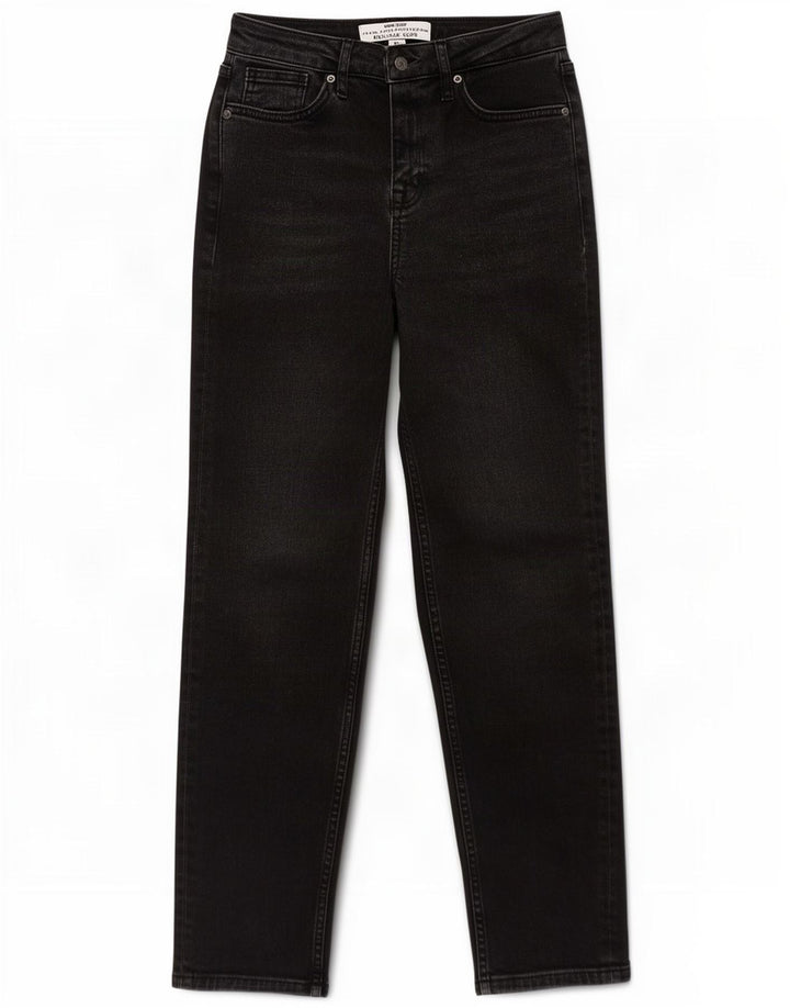 Jeans slim rilassati da donna White Stuff UK 8 piccoli W26 L28 cotone nero