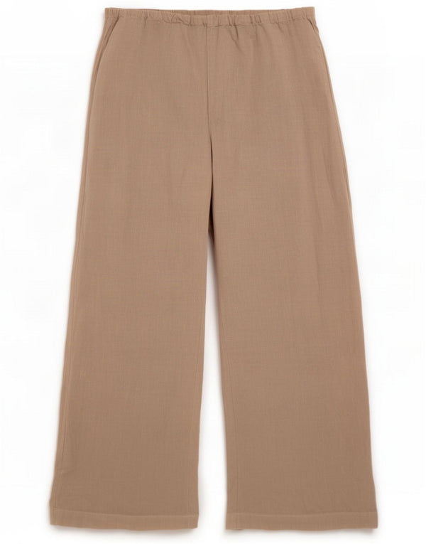 Hobbs Pantaloni casual a gamba larga da donna UK 16 Large W34 L30 Lino beige