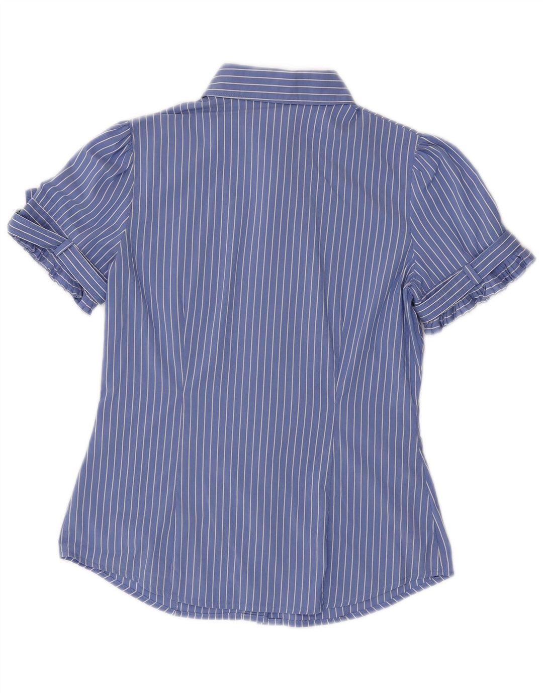 Camicia a maniche corte da donna Benetton UK 10 Small Blue Striped