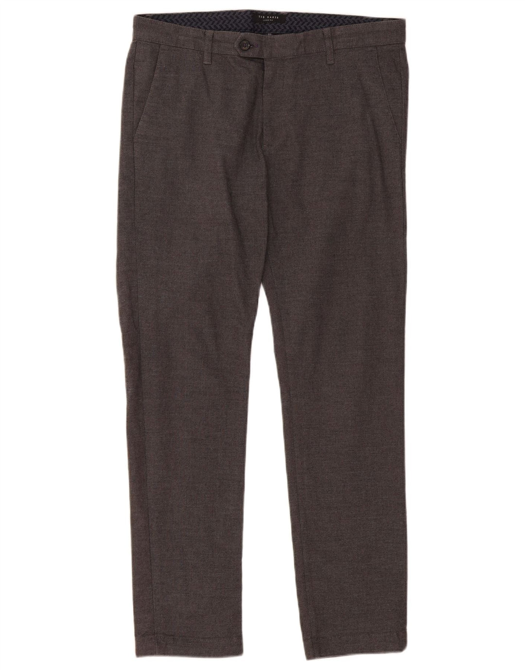 Pantaloni da abito slim da uomo Ted Baker W34 L31 Grigi
