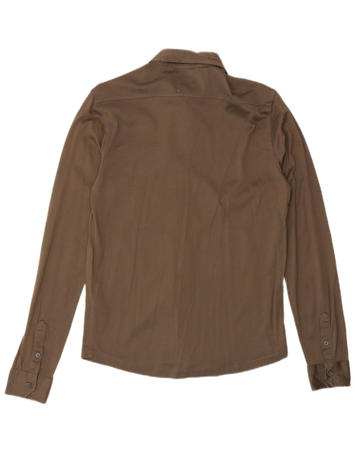 Camicia da uomo Reiss XS in cotone marrone