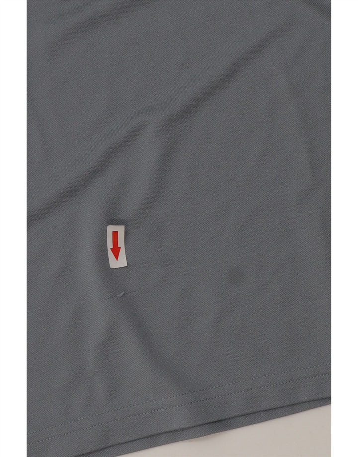 T-shirt Adidas Climalite da uomo piccola in poliestere grigio