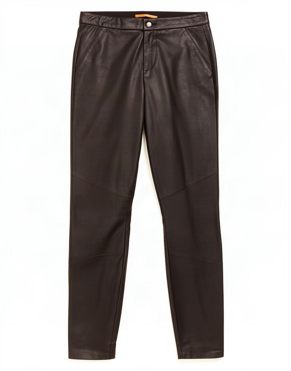 Pantaloni skinny da donna in ecopelle Hugo Boss UK 6 XS W24 L27 Neri