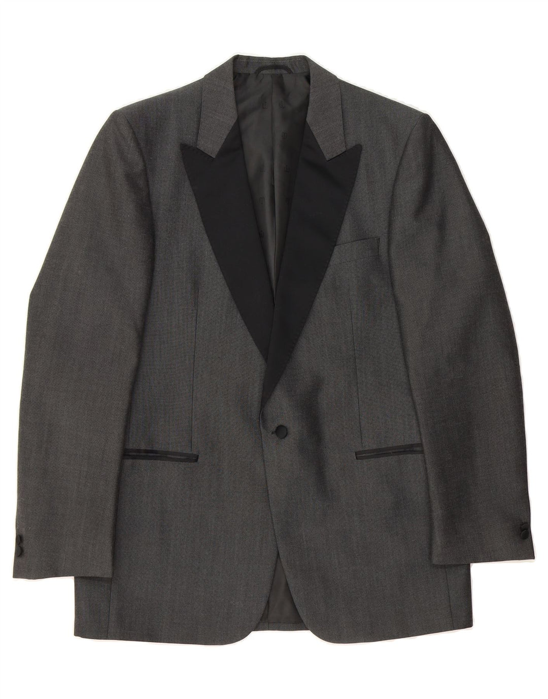 WILVORST Mens 1 Button Blazer Jacket UK 40 Large Grey Virgin Wool Vintage Wilvorst and Second-Hand Wilvorst from Messina Hembry 