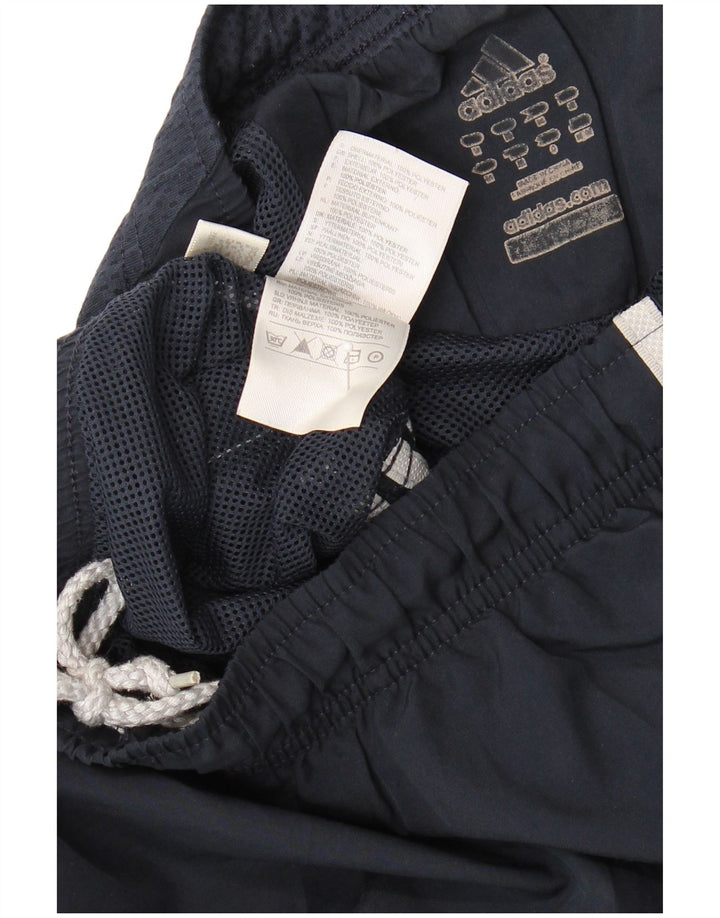 Pantaloni da tuta da uomo Adidas medi in poliestere blu navy