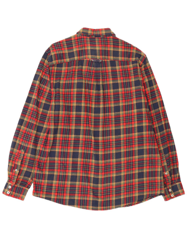 Crew Clothing Camicia da uomo in flanella dal taglio classico, grande motivo a quadri multicolore