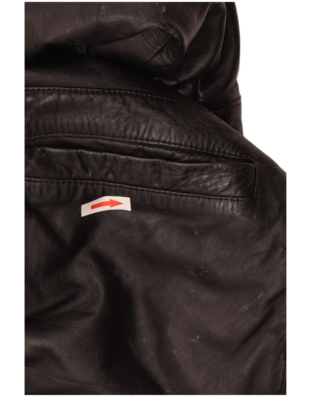 Giacca in pelle vintage da uomo UK 40 grande in pelle nera