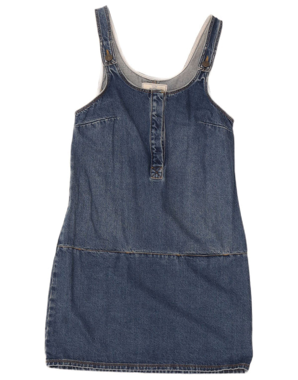 Abito salopette in denim da donna Fat Face UK 8 piccolo cotone blu