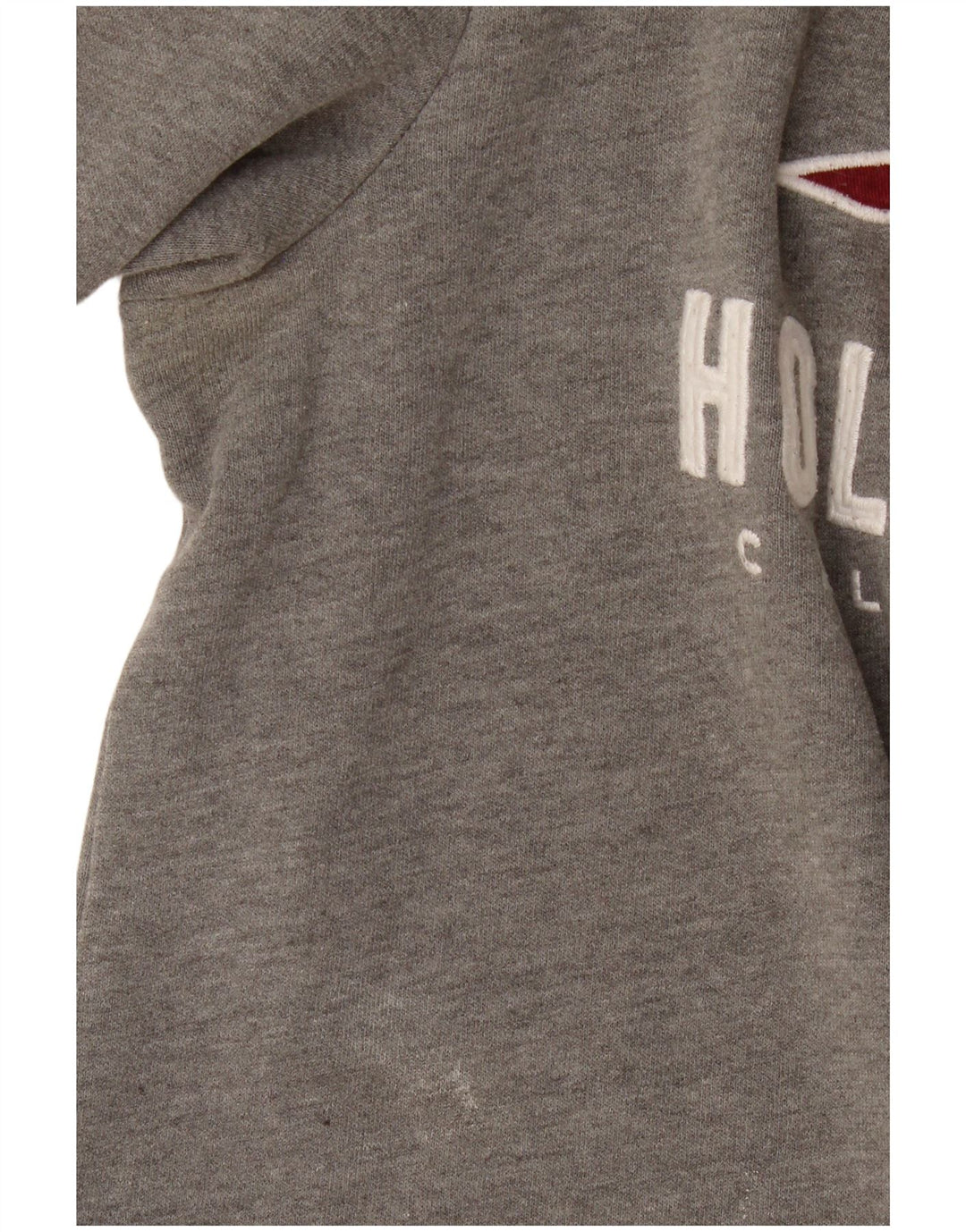 Felpa con grafica Hollister da uomo, piccola, in cotone grigio