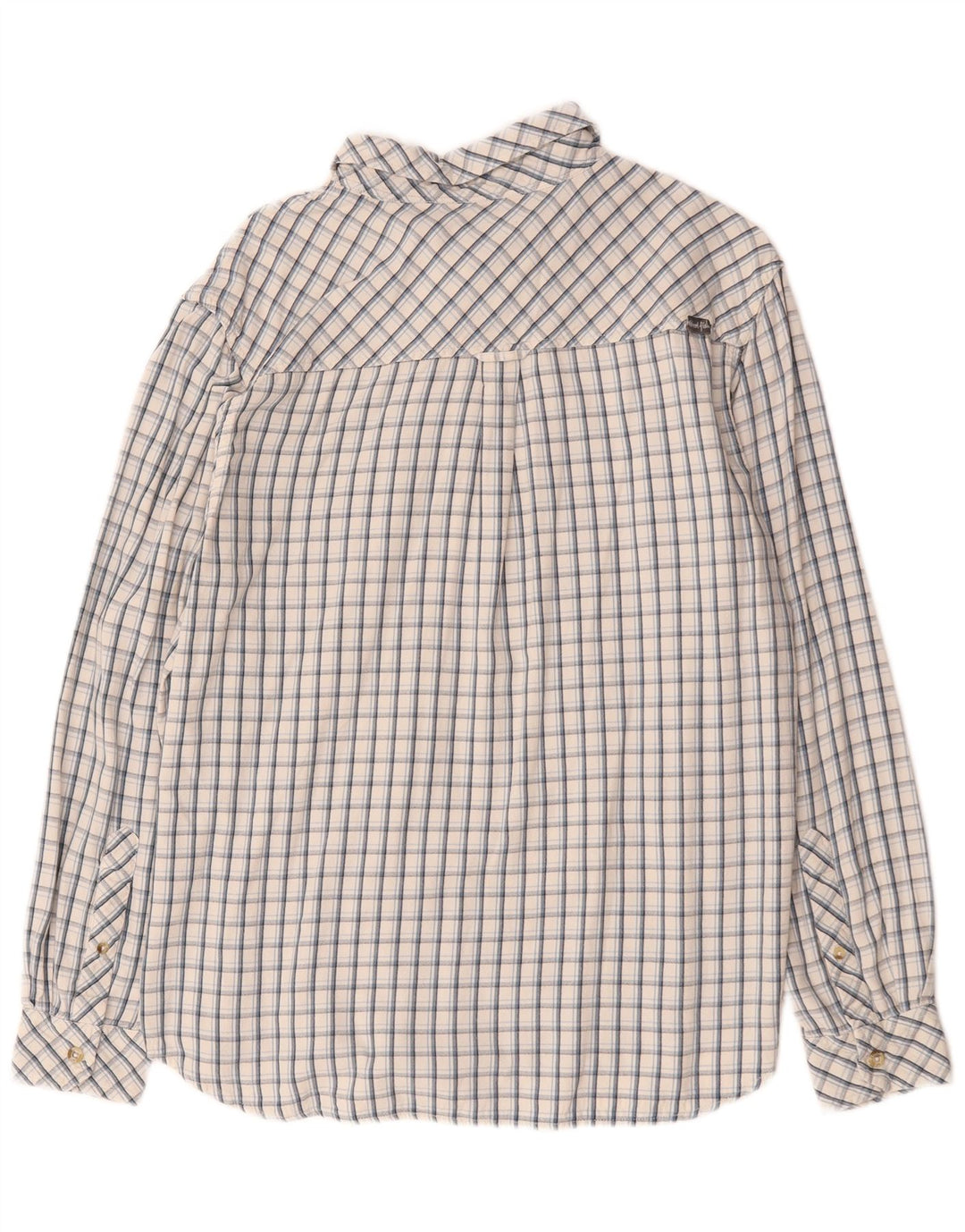 Camicia da uomo Weird Fish, cotone a quadri bianchi grandi