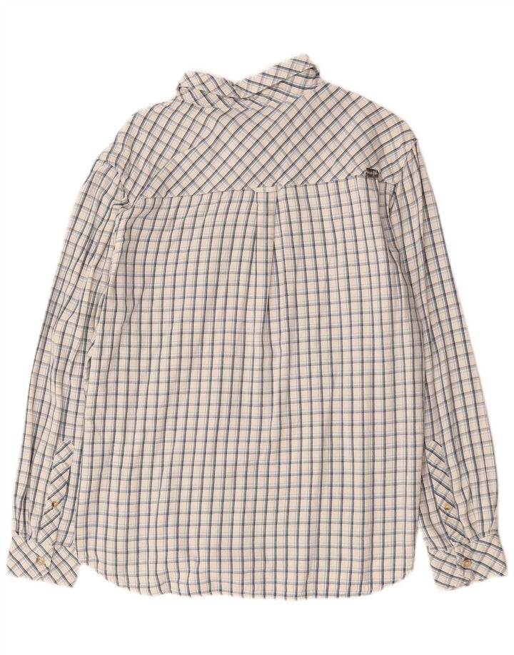 Camicia da uomo Weird Fish, cotone a quadri bianchi grandi