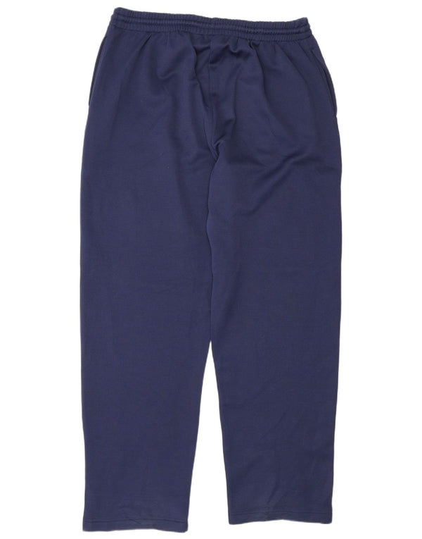 Pantaloni da tuta con grafica Reebok da uomo, grandi, in poliestere blu navy