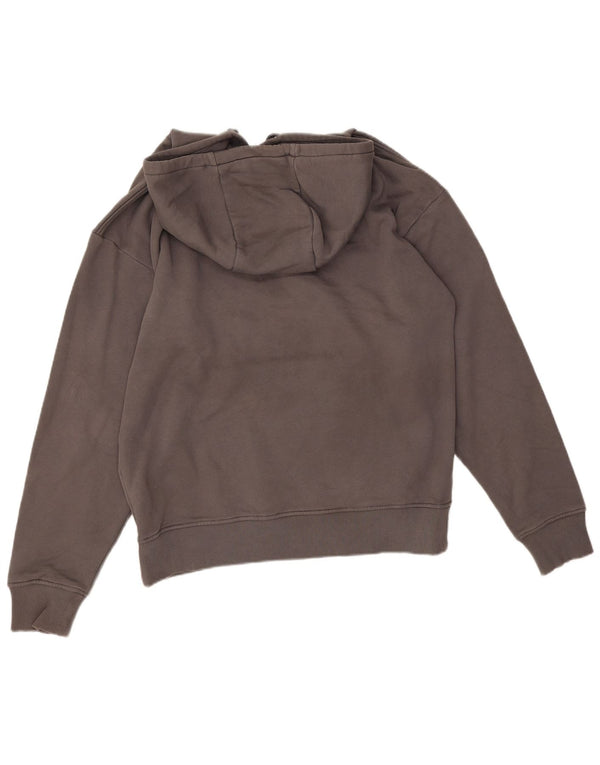 Maglione con cappuccio da uomo Zara in cotone grigio medio