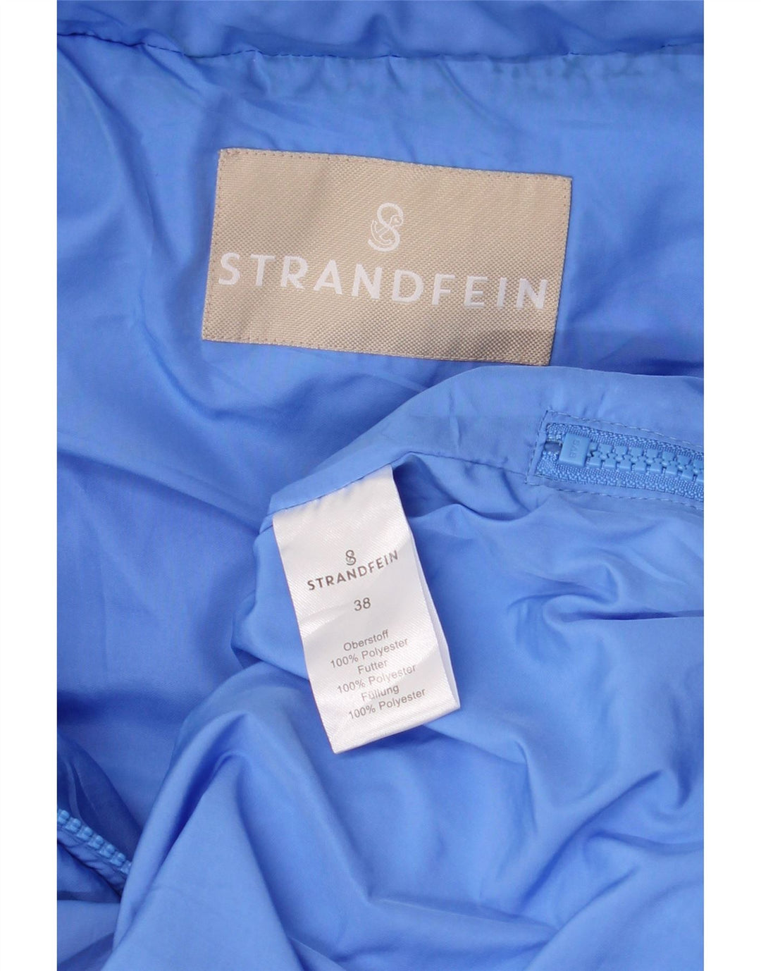 Giacca imbottita senza maniche con cappuccio da donna Strandfein EU 38 blu medio