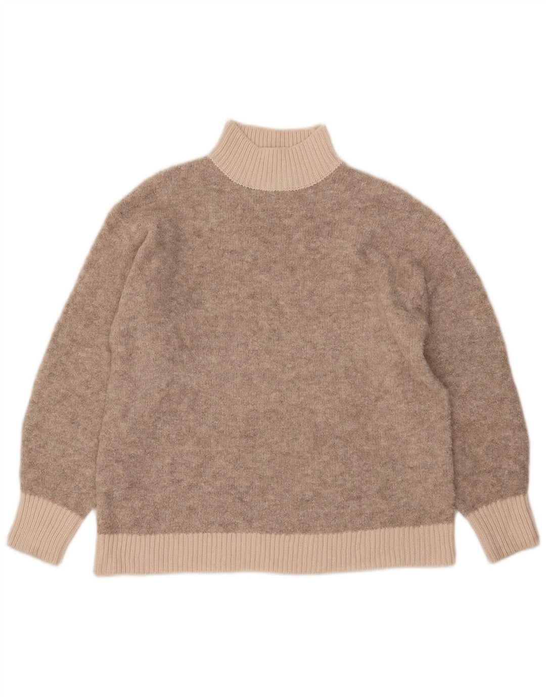 Maglione maglione a collo alto da donna Marks & Spencer UK 14 Beige medio