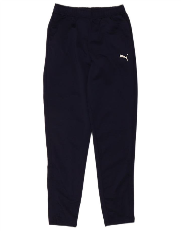 Pantaloni della tuta da ragazzo Puma 11-12 anni in poliestere blu navy