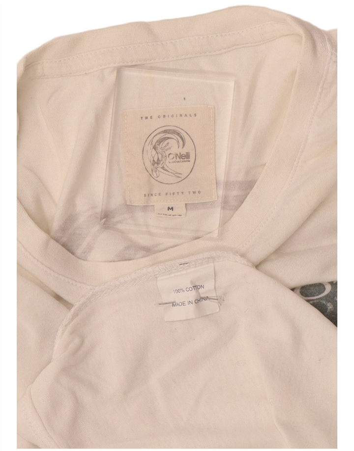 T-shirt grafica da uomo O'Neill Top in cotone bianco medio