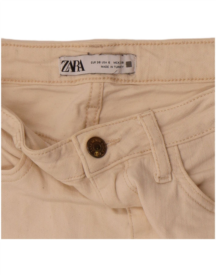 Jeans Bootcut da donna Zara EU 38 Small W28 L32 Bianco sporco