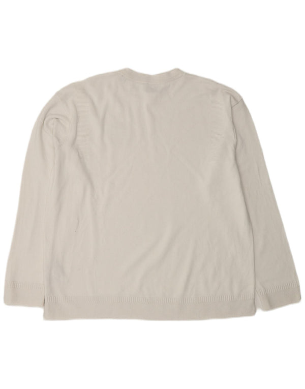 ARMANI EXCHANGE Maglione da uomo girocollo grande cotone bianco