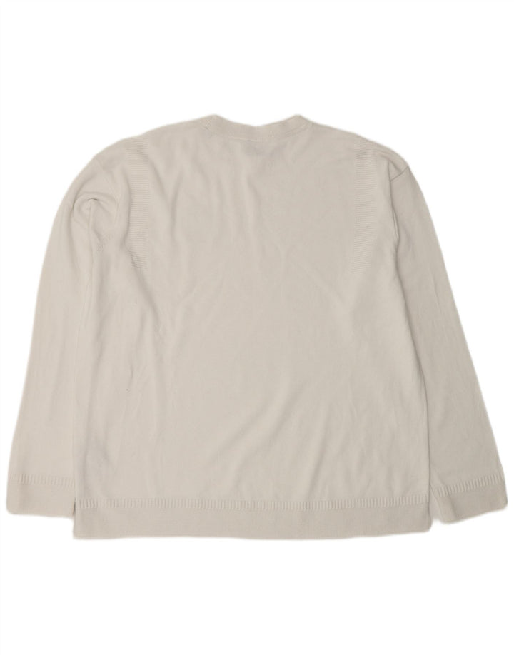 ARMANI EXCHANGE Maglione da uomo girocollo grande cotone bianco