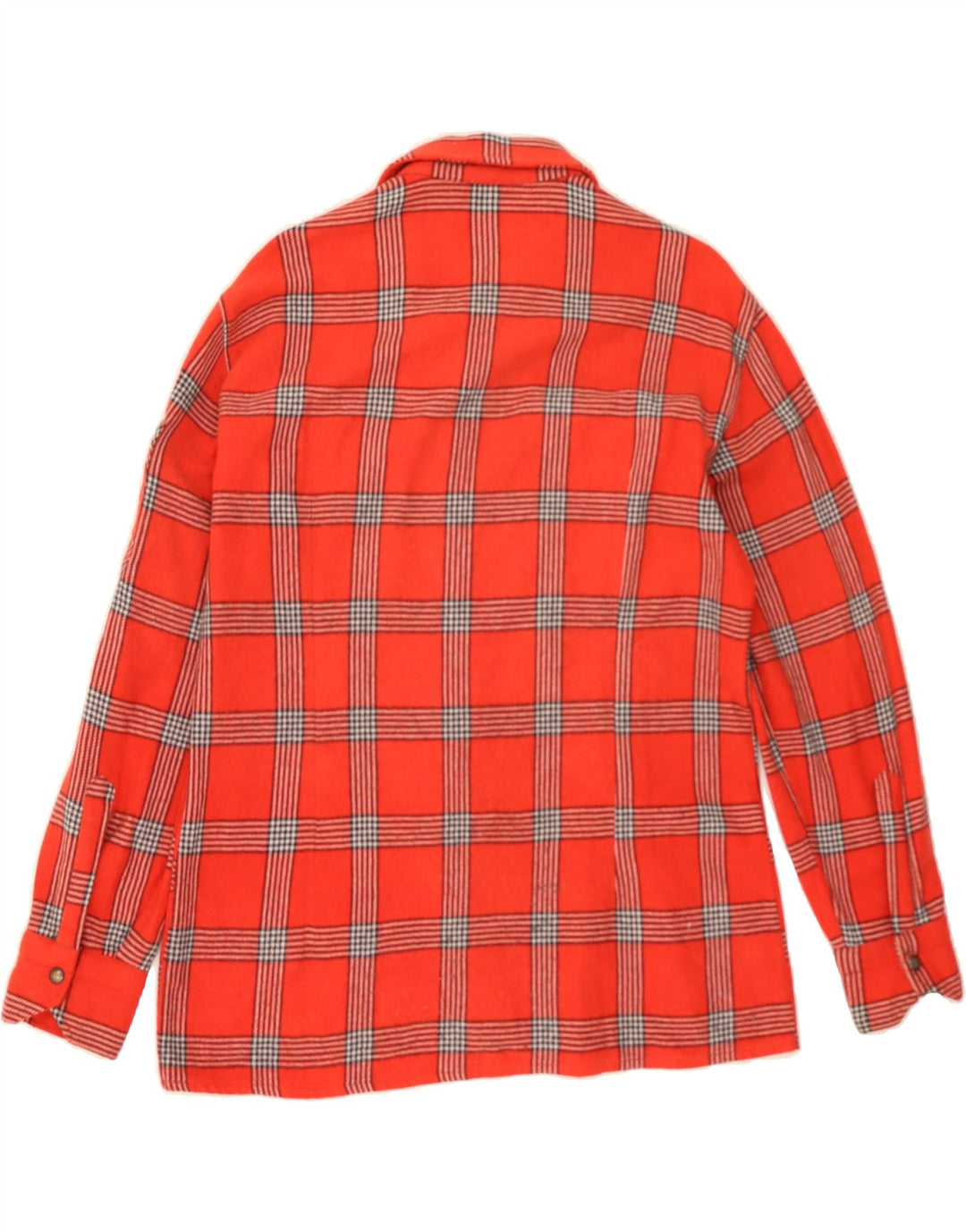 VINTAGE Mens Flannel Shirt Medium Red Check Wool Vintage Vintage and Second-Hand Vintage from Messina Hembry 