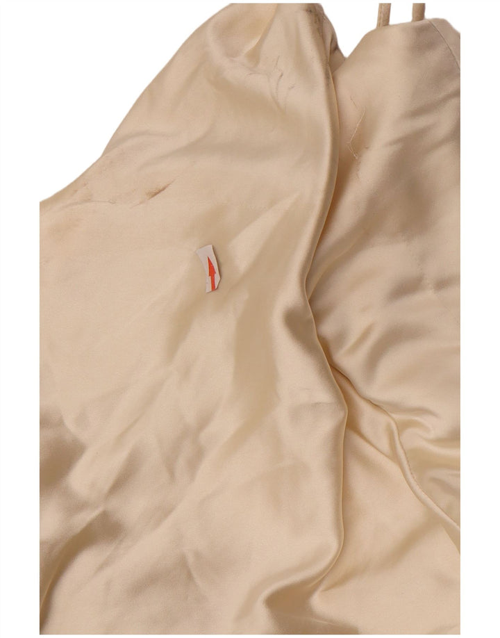 Canotta corta da donna Zara UK 14 grande bianco sporco