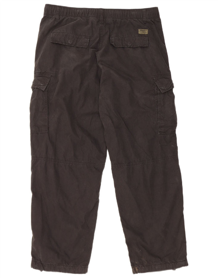 Pantaloni cargo dritti da uomo Superdry W34 L27 cotone nero