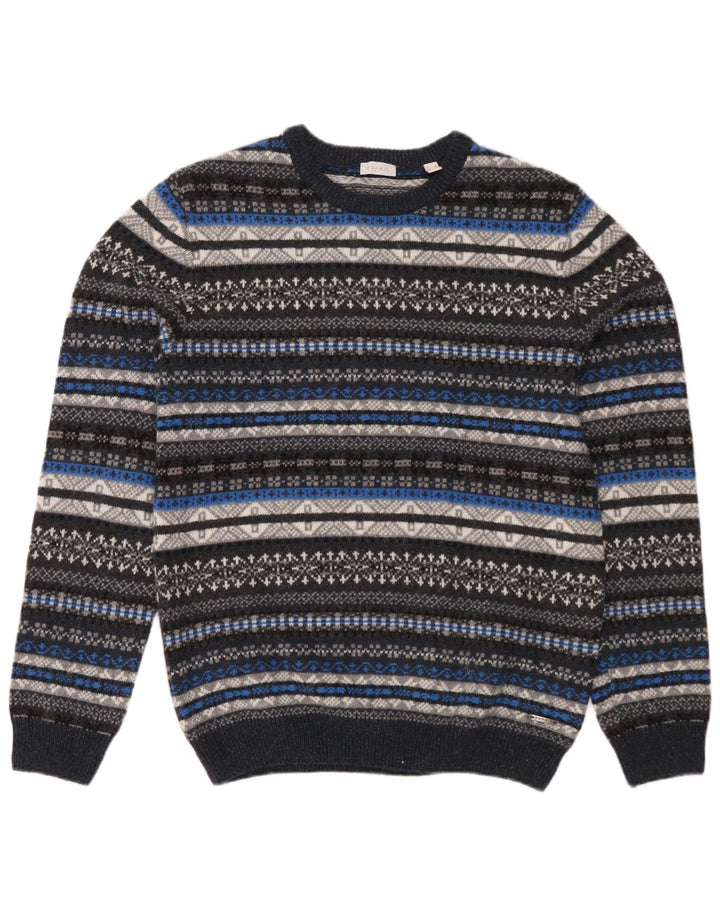 Maglione da uomo girocollo Esprit maglione medio multicolore Fair Isle