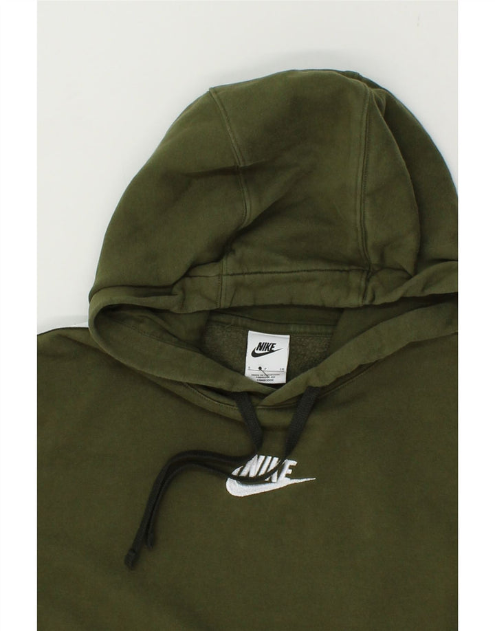 NIKE Mens Graphic Hoodie Jumper Small Khaki Cotton Vintage Nike and Second-Hand Nike from Messina Hembry 