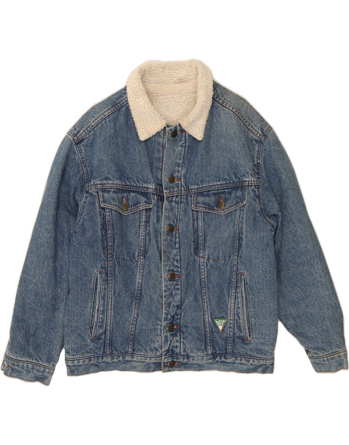 WEST STORY Mens Sherpa Denim Jacket UK 36 Small Blue Vintage West Story and Second-Hand West Story from Messina Hembry 