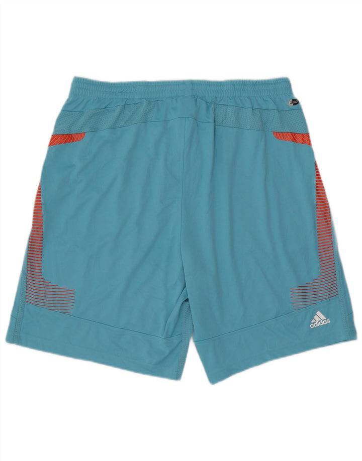 Pantaloncini sportivi Adidas Climacool da uomo XL blu poliestere color block