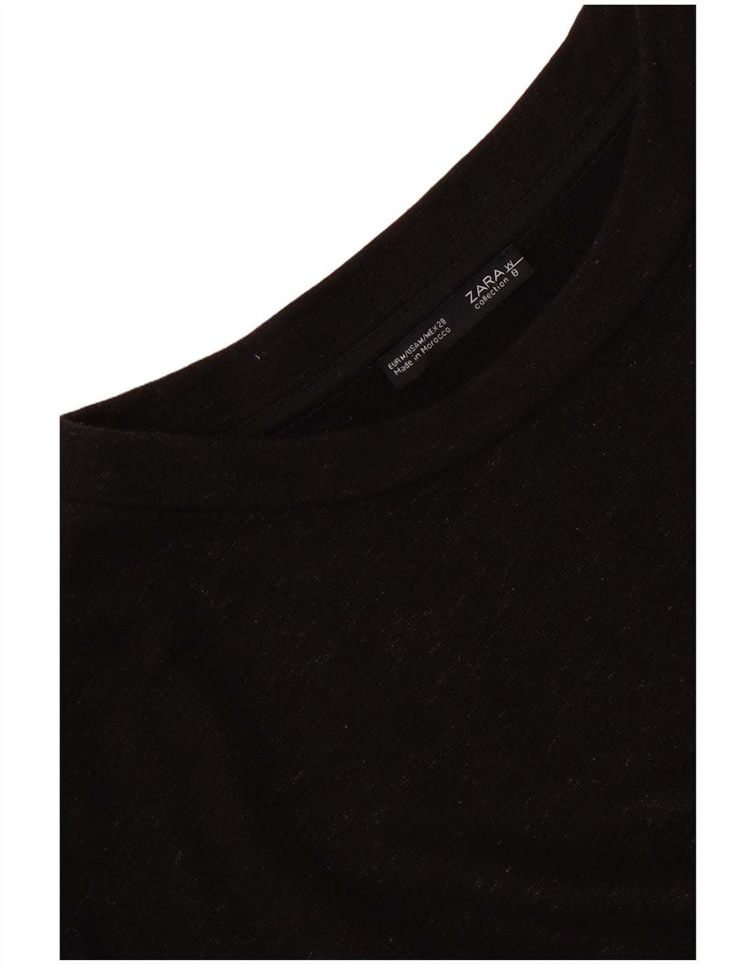 Top Zara da donna a maniche lunghe UK 14 medio nero screziato