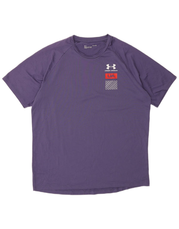 Maglietta grafica da uomo Under Armour Top grande viola